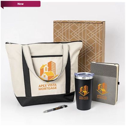 Custom New Hire Cotton Tote Set - Black Custom New Hire Cotton Tote Set - Black