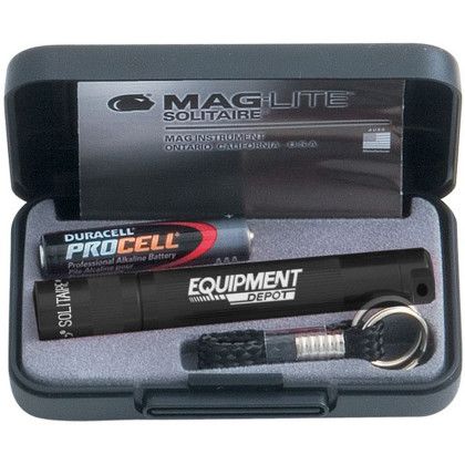 Custom Maglite Solitaire Flashlight - Black Custom Maglite Solitaire Flashlight - Black