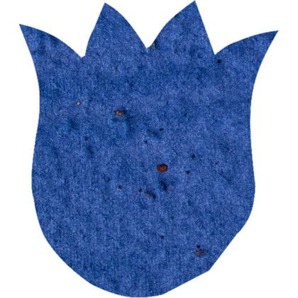 Custom Plantable Pin - Royal blue Tulip