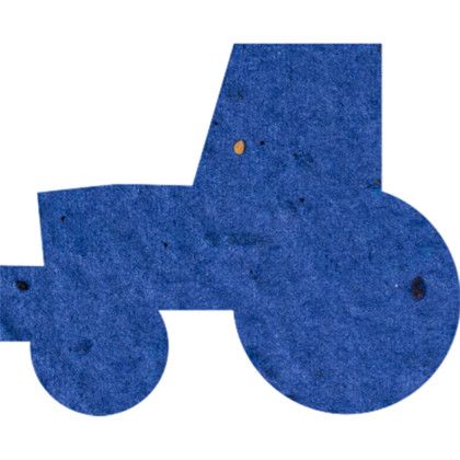 Custom Plantable Pin - Royal blue Tractor