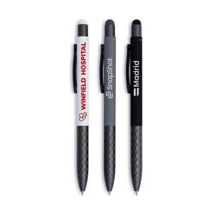 Custom Fleetwood Stylus Satin Soft Touch Gel Click Pen Recycled - Low Quantities - All color Custom Fleetwood Stylus Satin Soft Touch Gel Click Pen Recycled - Low Quantities - All color