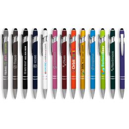 Custom Alexandria Stylus Satin Soft Touch Click Metal Pen- Low Quantities - All color Custom Alexandria Stylus Satin Soft Touch Click Metal Pen- Low Quantities - All color
