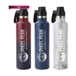 Custom Iron Flask Narrow Mouth Bottle with Spout Lid - All colors Custom Iron Flask Narrow Mouth Bottle with Spout Lid - All colors