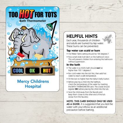 Custom The Elephant Tub Tester Temperature Card Custom The Elephant Tub Tester Temperature Card
