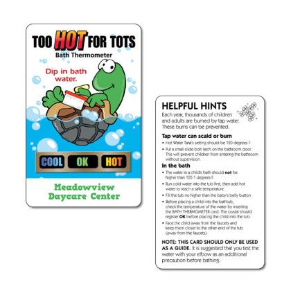 Custom Tommy Turtle Tub Tester Temperature Card Custom Tommy Turtle Tub Tester Temperature Card