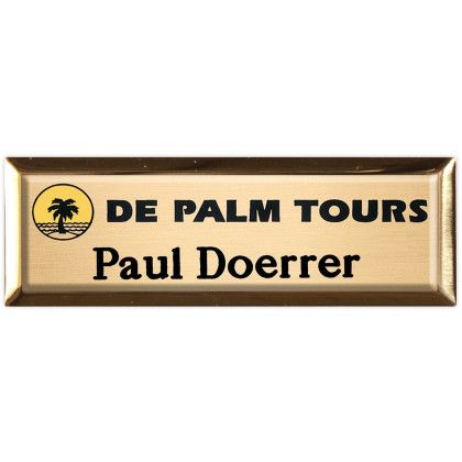 Custom New York Executive Metal Name Badge (Standard Size 3" x 1")