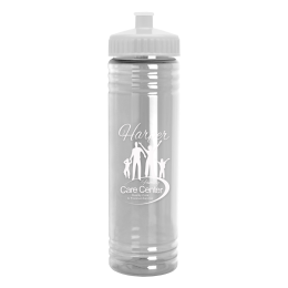 Custom Slim Fit 24 oz Water Bottle with Push-Pull Lid - Clear Custom Slim Fit 24 oz Water Bottle with Push-Pull Lid - Clear