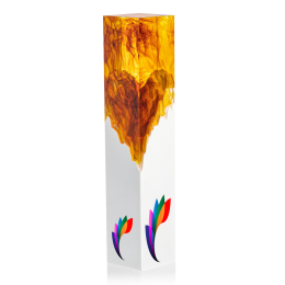 Custom Full Color Award - Brandino White/Orange 11" Custom Full Color Award - Brandino White/Orange 11"