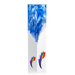Custom Full Color Award - Brandino White/Blue 11" Custom Full Color Award - Brandino White/Blue 11"