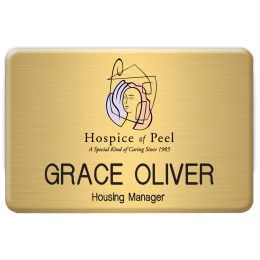 Custom New York Standard Metal Name Badge (Standard Size 3" x 2") Custom New York Standard Metal Name Badge (Standard Size 3" x 2")