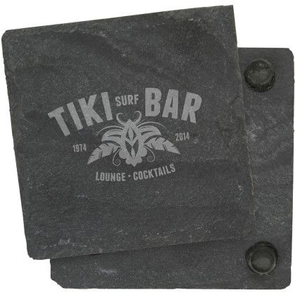 Custom Square Slate Coaster (Single) Custom Square Slate Coaster (Single)