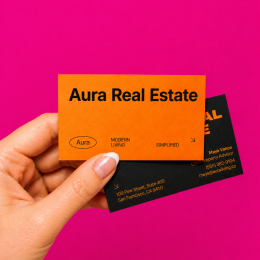 Premium Luxury 18PT Uncoated Business Card - Back & Front Design