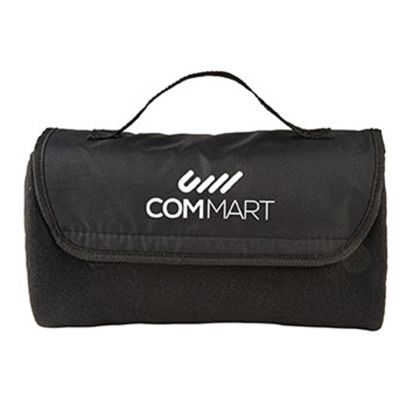 Custom Fleece Roll-up Blanket - Black