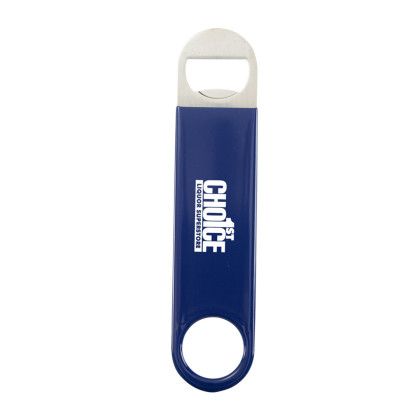 Custom Pub Vinyl Bottle Opener - Blue Custom Pub Vinyl Bottle Opener - Blue