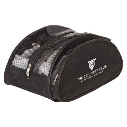 Custom Carry All Shoe Bag - Black Side View Custom Carry All Shoe Bag - Black Side View