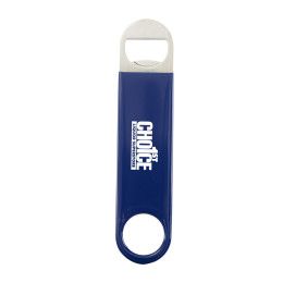 Custom Pub Vinyl Bottle Opener - Blue Custom Pub Vinyl Bottle Opener - Blue