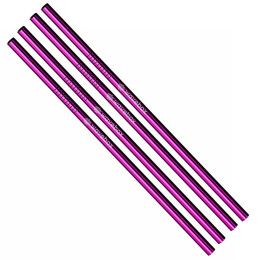 Custom Straight Stainless Steel Straws: Set Of 4 In Violet