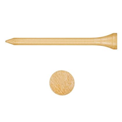 Custom 2 3/4" Tall Bamboo Golf Tee - Front View