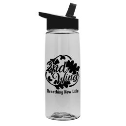 Custom Flair 26 Oz. Transparent Tritan ReNew Bottle With Flip Straw Lid - Clear Custom Flair 26 Oz. Transparent Tritan ReNew Bottle With Flip Straw Lid - Clear