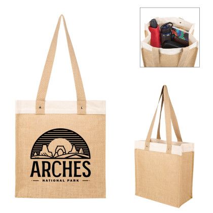 Custom Stephen 12 oz. Recycled Cotton & Jute Tote Bag Custom Stephen 12 oz. Recycled Cotton & Jute Tote Bag