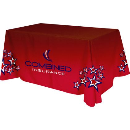 Custom Polyester Digital Direct Print Table Cover 4 sided, 6 foot Custom Polyester Digital Direct Print Table Cover 4 sided, 6 foot