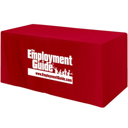 Custom Fitted 4-sided Table Cover - fits 4 foot standard table - Red Custom Fitted 4-sided Table Cover - fits 4 foot standard table - Red