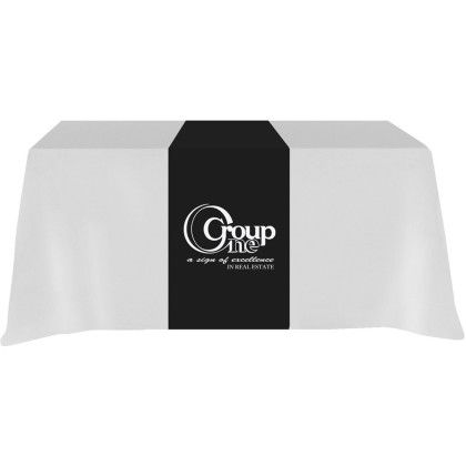 Custom Table Runner - (Front, Top, 12" Back) - Black Custom Table Runner - (Front, Top, 12" Back) - Black
