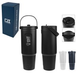 Custom 32 oz. Cutter & Buck Recycled Stainless Steel Tumbler - All color