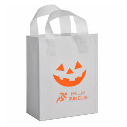 Jack-O-Lantern 8 x 11 Silver Frosted Trick or Treat Bag