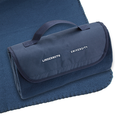 Custom Barrel Fleece Blanket - Navy Blue 