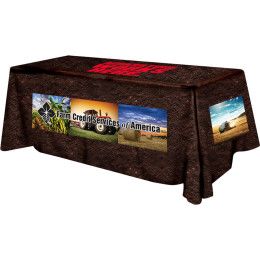 Custom Polyester Digital Direct Print Table Cover 4 sided, 8 foot Custom Polyester Digital Direct Print Table Cover 4 sided, 8 foot