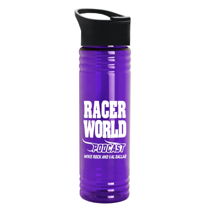 Custom 24 Oz. Slim Fit UpCycle RPET Bottles With Pop-Up Sip Lid - Translucent violat Custom 24 Oz. Slim Fit UpCycle RPET Bottles With Pop-Up Sip Lid - Translucent violat