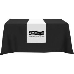 Custom Table Runner - (Top, 18" Front) - White Custom Table Runner - (Top, 18" Front) - White