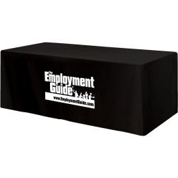 Custom Fitted 4-sided Table Cover - fits 8 foot standard table - Black