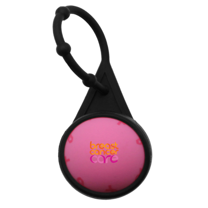 Custom Awareness Round Lip Balm With Lanyard and Full Color Imprint - Front view 