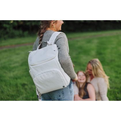 Custom PTX 2.0 Tarana Recycled Backpack Cooler - Halo Gray Lifestyle View Custom PTX 2.0 Tarana Recycled Backpack Cooler - Halo Gray Lifestyle View