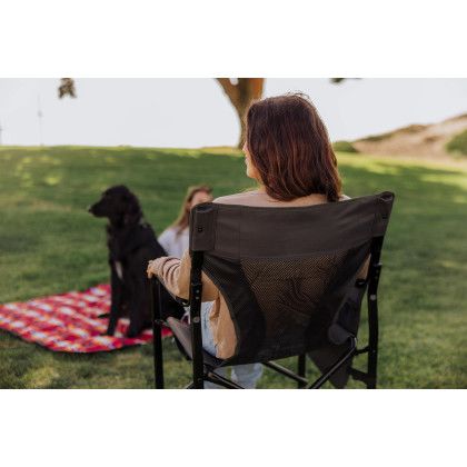 Custom Woodland Rocking Camping Chair - Lifestyle View Custom Woodland Rocking Camping Chair - Lifestyle View
