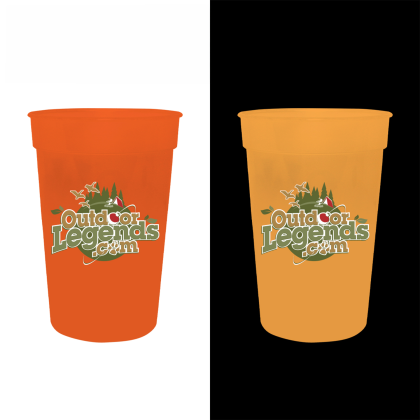 Custom 17 oz Nite Glow Stadium Cup With Full Color Imprint - Orange Custom 17 oz Nite Glow Stadium Cup With Full Color Imprint - Orange