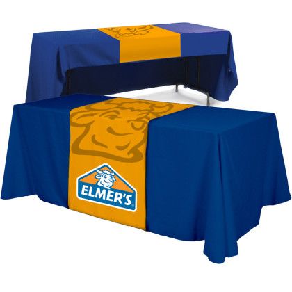 Custom rPET Polyester Table Runner - (Front, Top, 12" Back) - All Over Dye Sub Custom rPET Polyester Table Runner - (Front, Top, 12" Back) - All Over Dye Sub