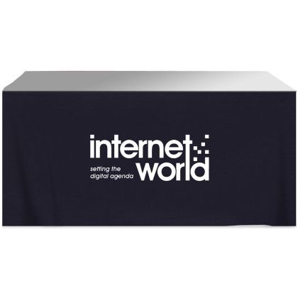 Custom Table Skirt - 3-Sided. 6 Foot - Black Custom Table Skirt - 3-Sided. 6 Foot - Black