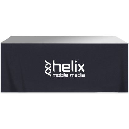 Custom Table Skirt - 3-Sided. 8 foot - Black Custom Table Skirt - 3-Sided. 8 foot - Black