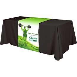 Custom rPET Polyester Table Runner - (Front, Top, Back) - All Over Dye Sub