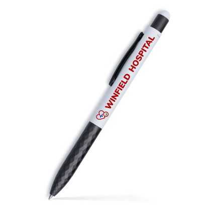Custom Fleetwood Stylus Satin Soft Touch Gel Click Pen Recycled - Low Quantities - White Custom Fleetwood Stylus Satin Soft Touch Gel Click Pen Recycled - Low Quantities - White