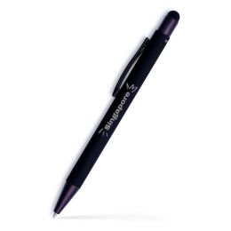 Custom Fleetwood Stylus Satin Soft Touch Gel Click Pen Recycled- Low Quantities - Black Custom Fleetwood Stylus Satin Soft Touch Gel Click Pen Recycled- Low Quantities - Black