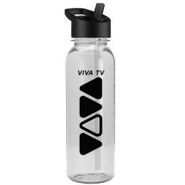 Flip Straw 24 oz Outdoors Water Bottle - Clear