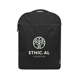 Custom Arden Recycled 14 oz. Cotton Computer Backpack - Black Custom Arden Recycled 14 oz. Cotton Computer Backpack - Black