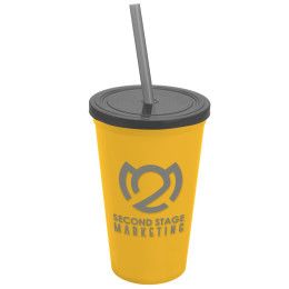 Custom Tumbler with Lid & Straw Mix and Match Colors - Athletic Gold Custom Tumbler with Lid & Straw Mix and Match Colors - Athletic Gold