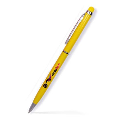 Custom Debbie Stylus Twist Metal Pen- Low Quantities - Yellow Custom Debbie Stylus Twist Metal Pen- Low Quantities - Yellow