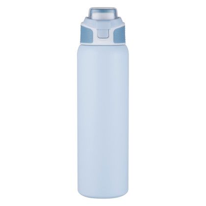 Custom 28 oz. PopSip Vacuum Insulated Water Bottle with Sipper Lid - Light Blue Custom 28 oz. PopSip Vacuum Insulated Water Bottle with Sipper Lid - Light Blue