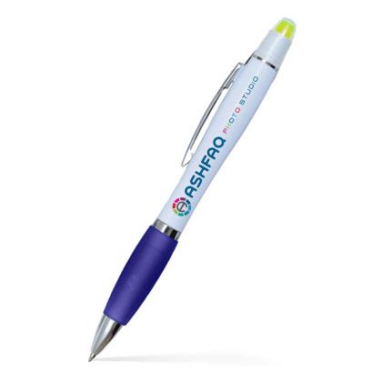 Custom Brooke Pen Gel-Wax Highlighter Combo - Low Quantities - Blue